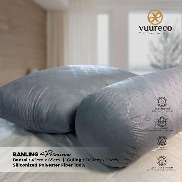 1 Set Bantal Guling Premium Abu Yuureco : Premium Series