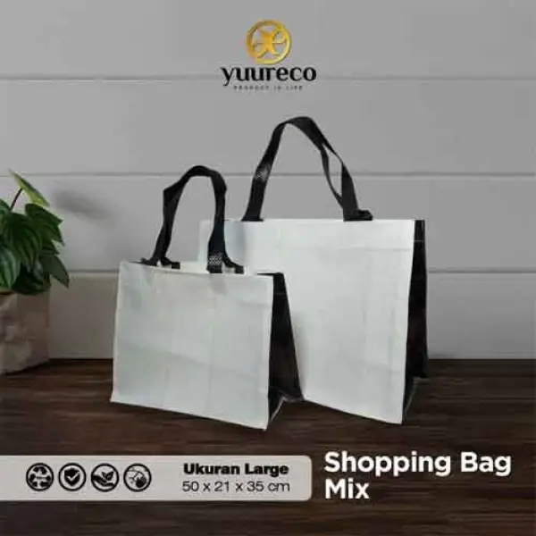 Tas Belanja Besar Serbaguna Motif Mix Ramah Lingkungan