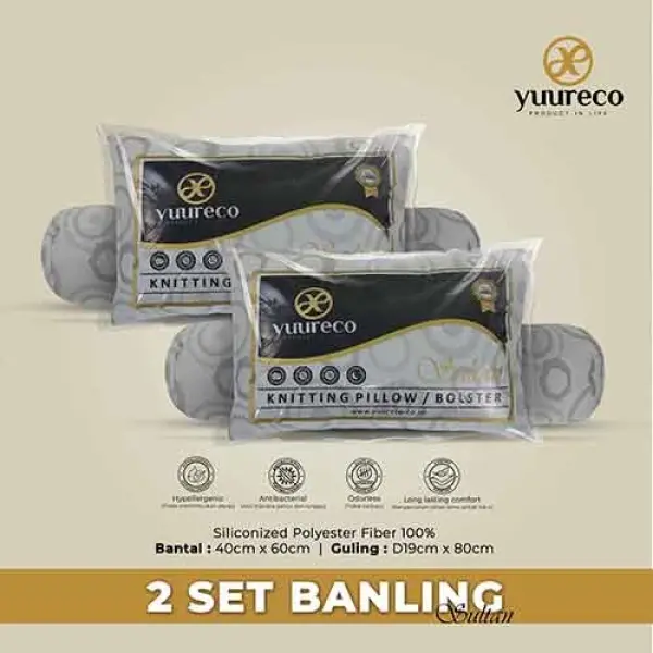 1 Set Bantal Guling Dakron Asli Merek Yuureco : Sultan Series